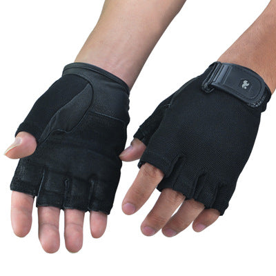 Genuine Leather Gym Gloves