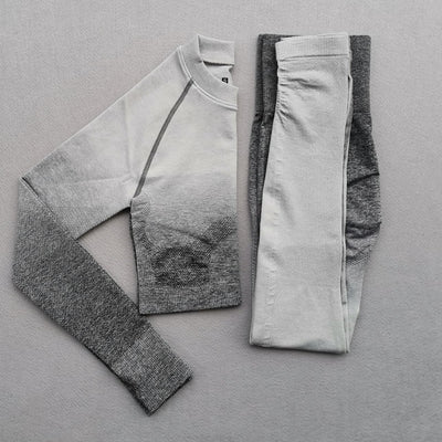 Women Ombre Seamless Gradient Suit