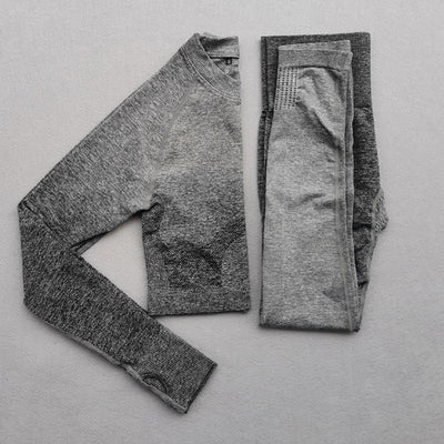 Women Ombre Seamless Gradient Suit
